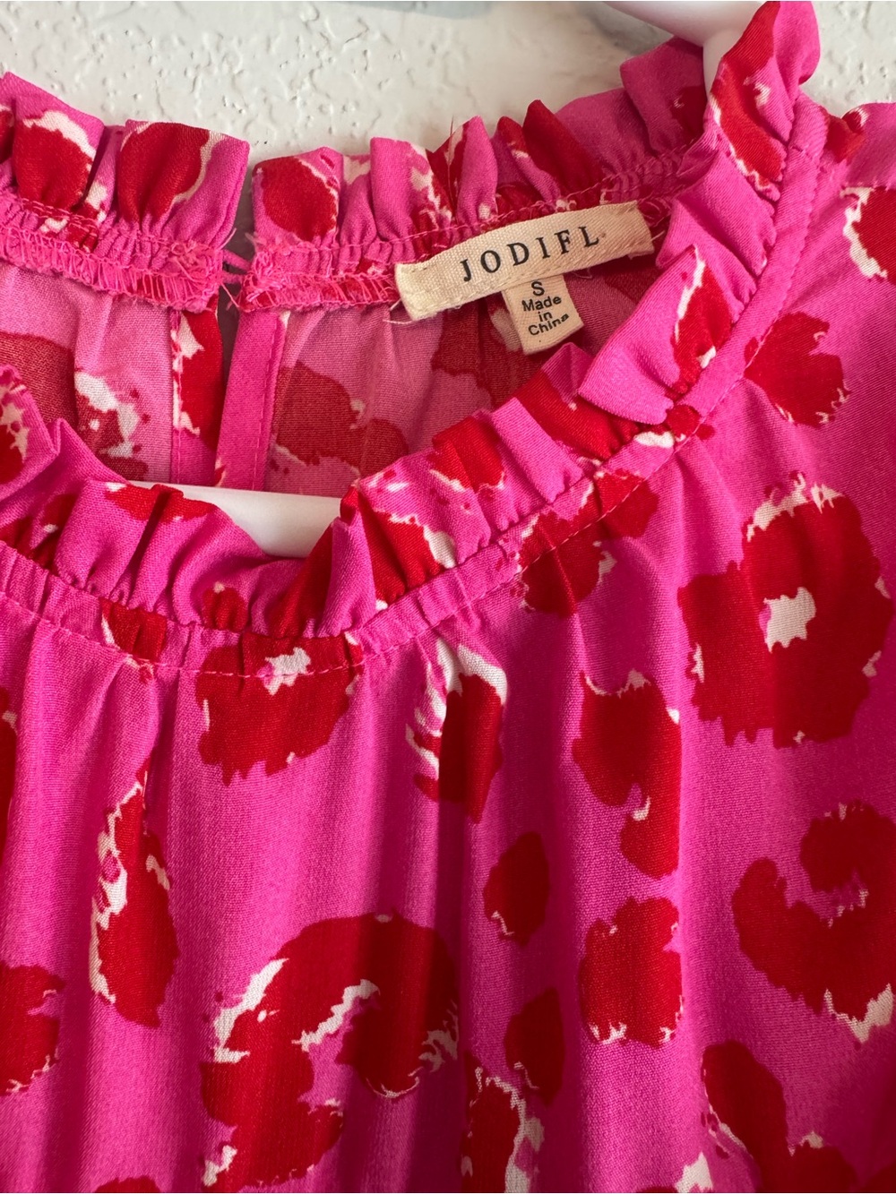 Hot Pink Leopard Animal Print Babydoll Dress - Picture 5 of 6
